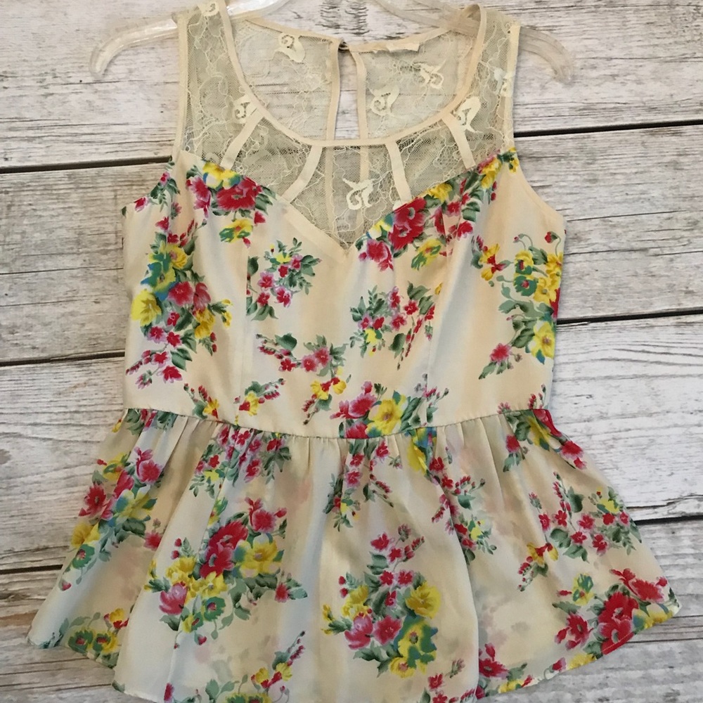 Floral peplum top